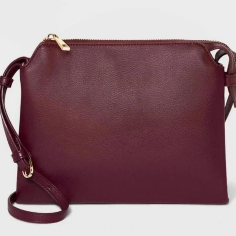 A New Day Brown Crossbody Bag with Gold Hardware